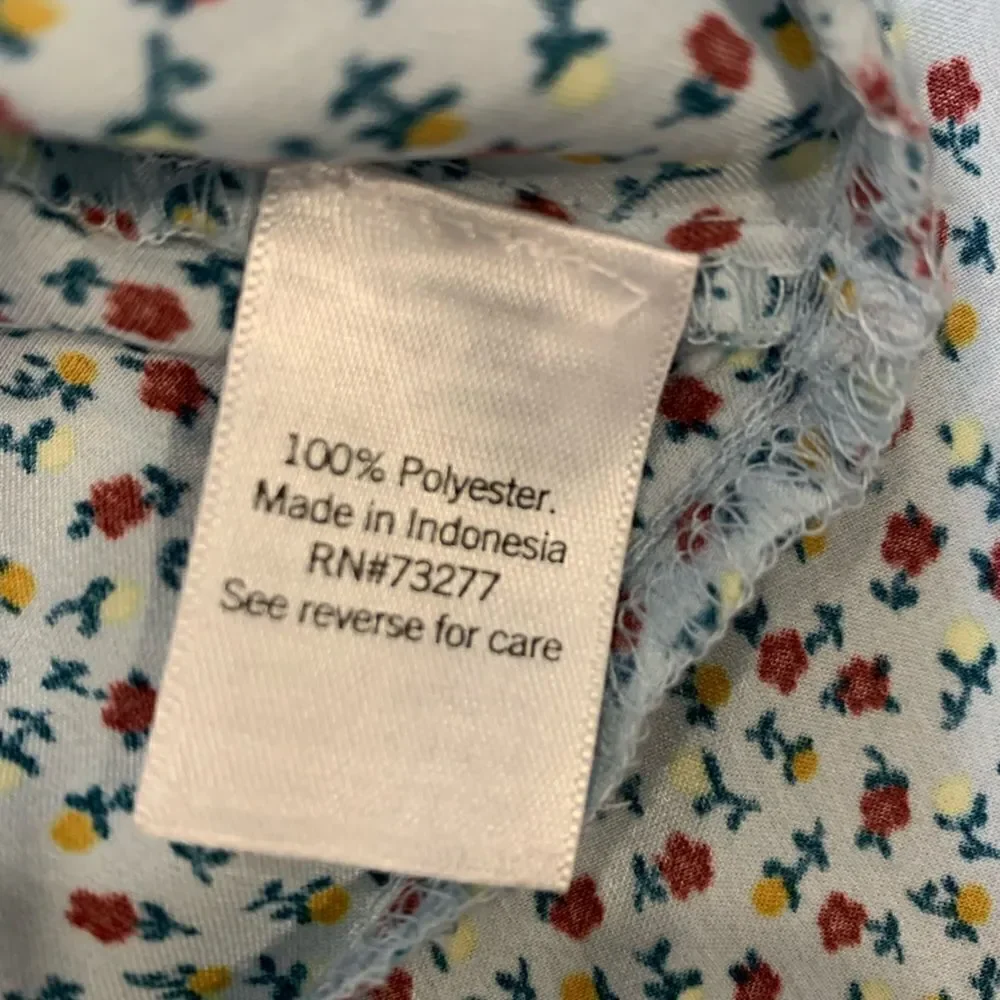 Lauren Conrad Long sleeve fake wrap blue floral dress tie waist size 2x - Picture 7 of 14